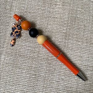 Orange & Black Cat Charm Pen (Tail “wags”)